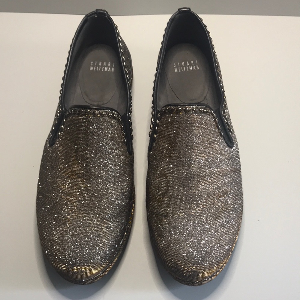 Stuart Weitzman Sparkly Metallic Look Slip - image 2